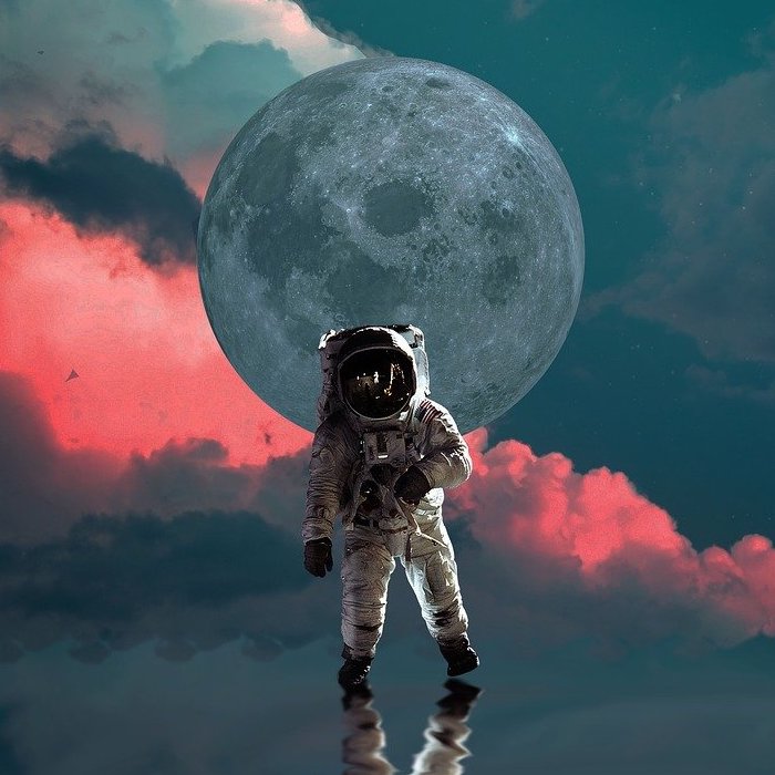 宇宙飛行士と月